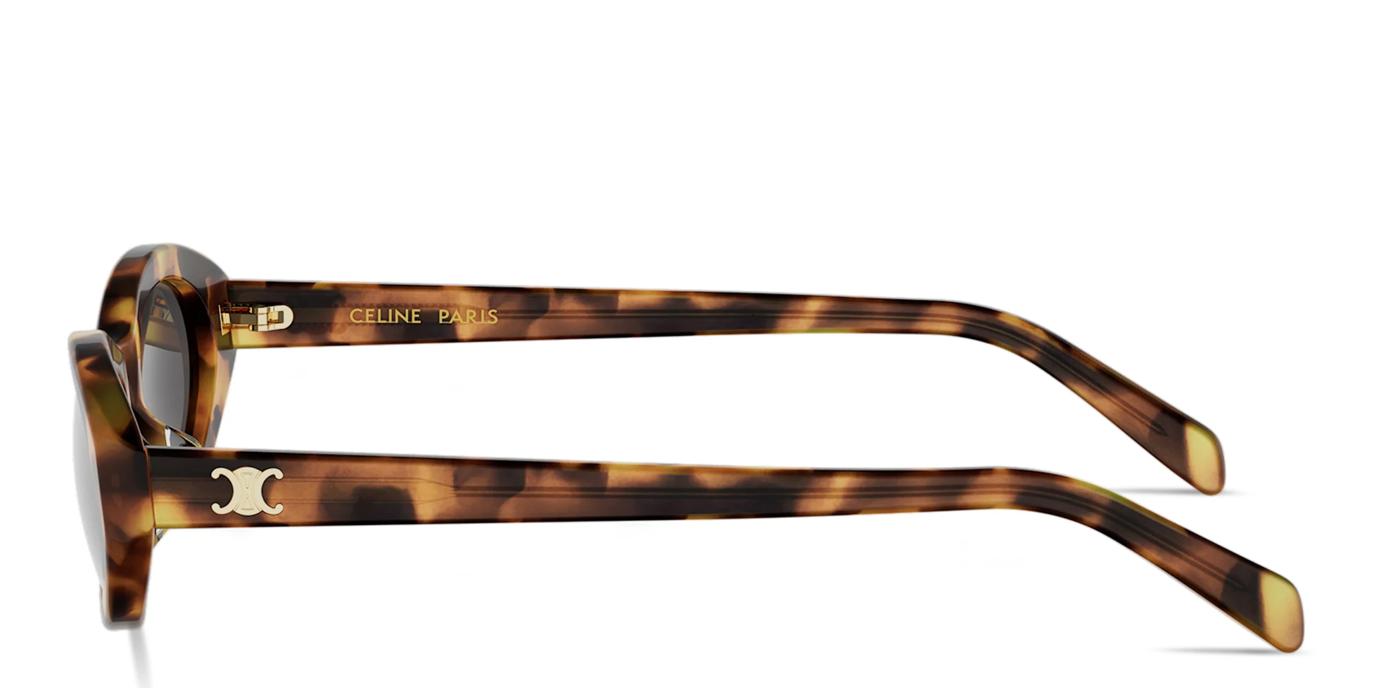 تسوق Triomphe Mini Oval Sunglasses سيلين بلون Havana أونلاين.