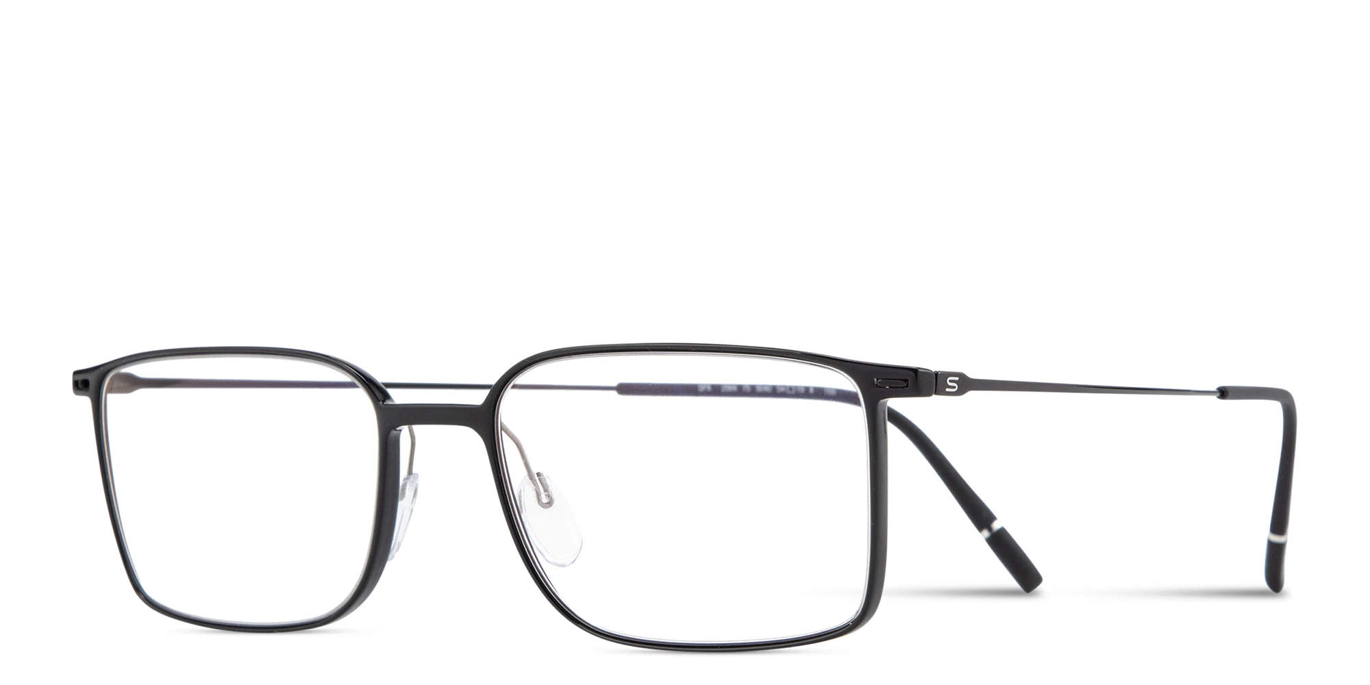 Shop Silhouette Urban Lite Rectangle Eyeglasses in Black online.