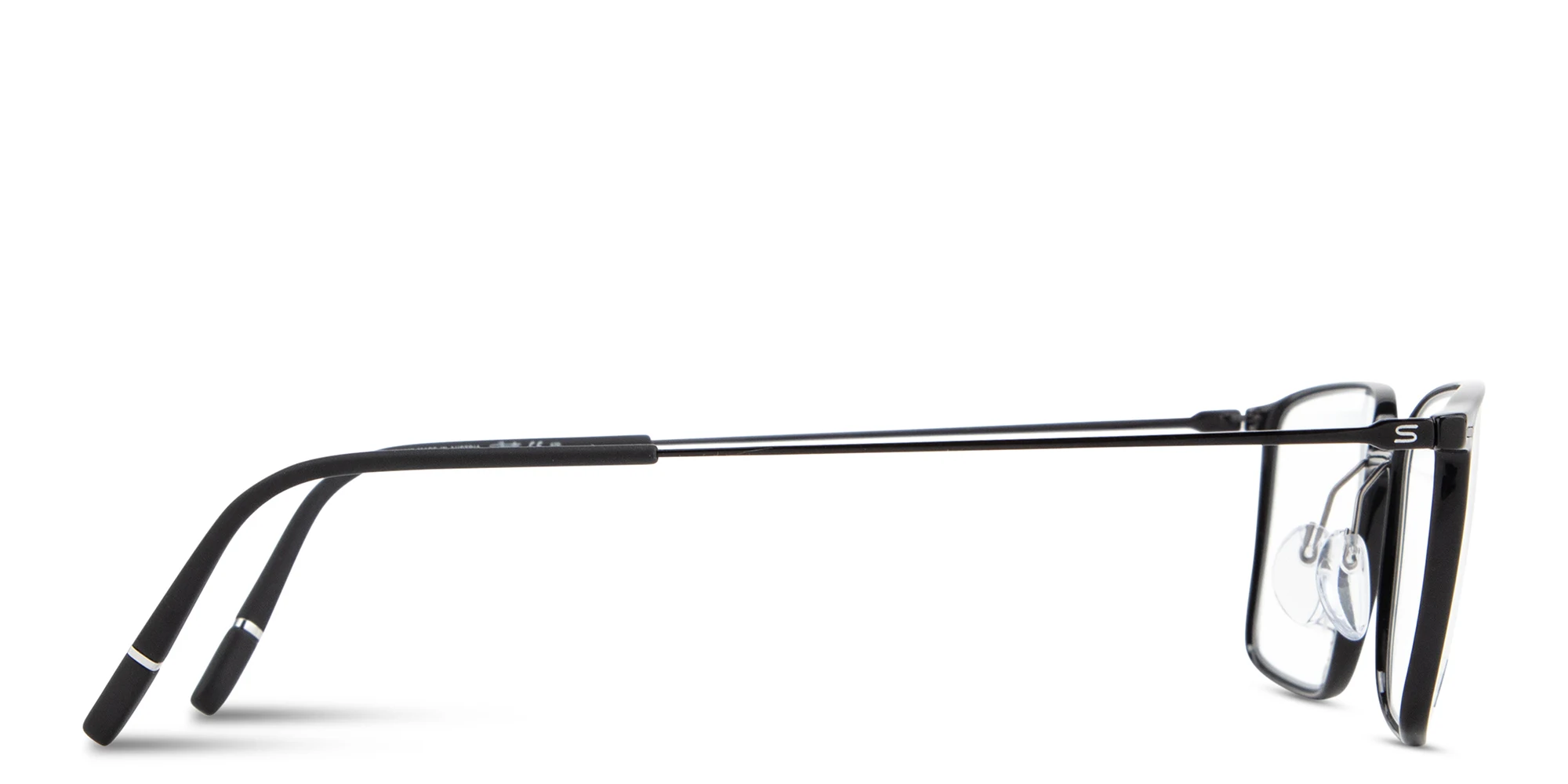 Shop Silhouette Urban Lite Rectangle Eyeglasses in Black online.