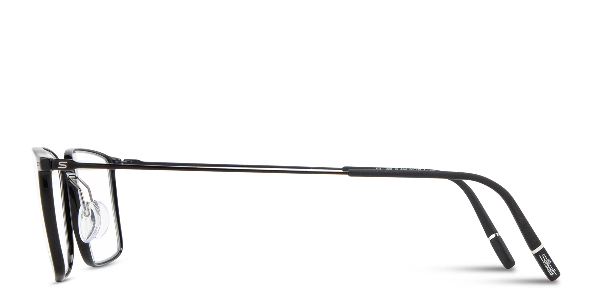 Shop Silhouette Urban Lite Rectangle Eyeglasses in Black online.