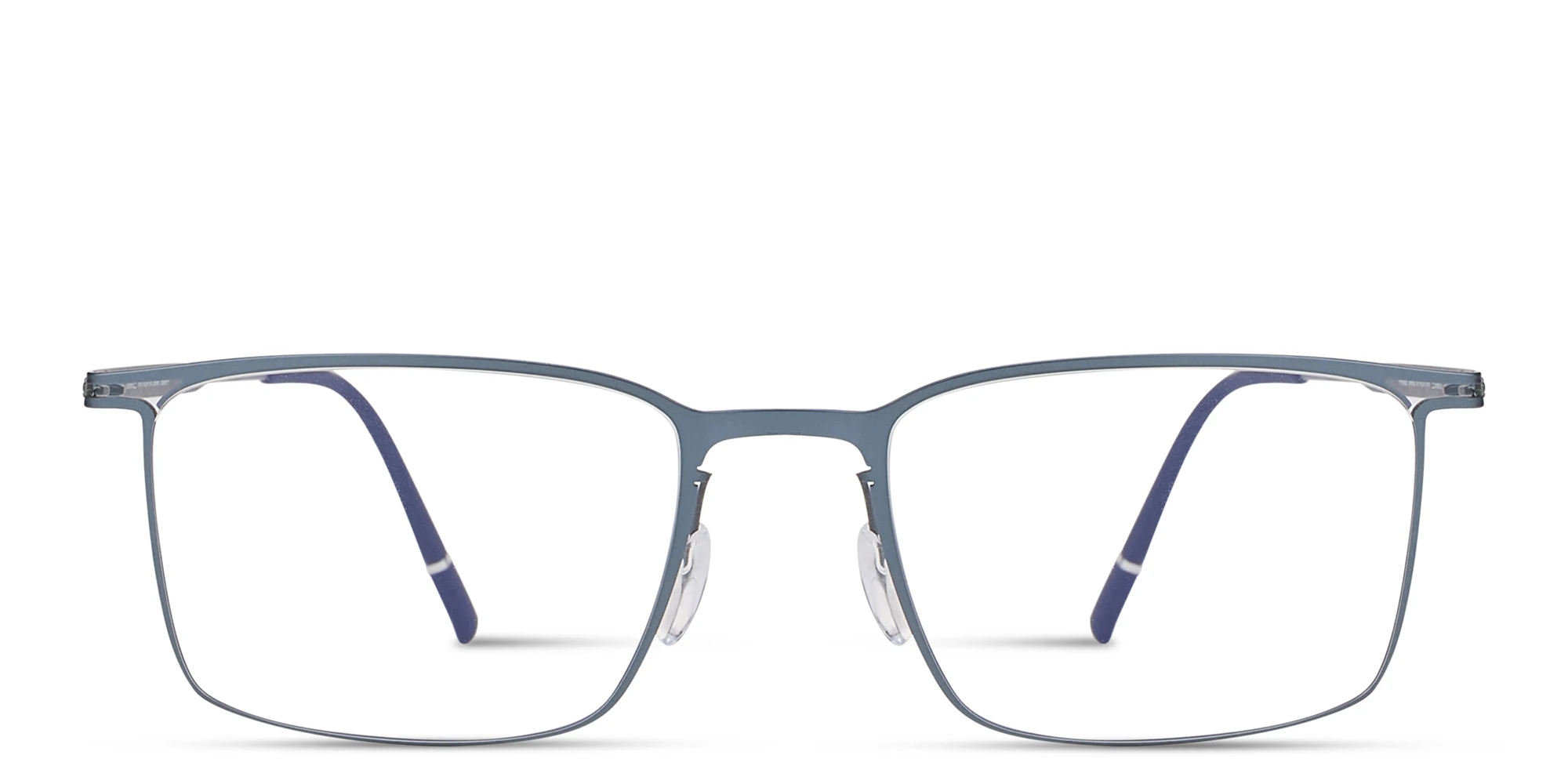 Shop Silhouette Titanium Reframed Rectangle Eyeglasses in Blue online.