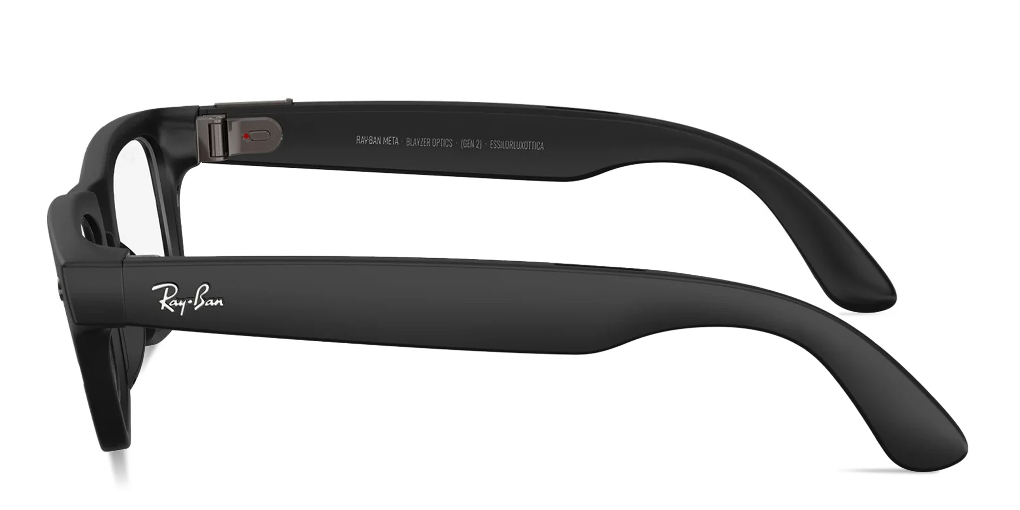 Shop Ray-Ban Meta Blayzer Optics Unisex Rectangle Eyeglasses in Black online.