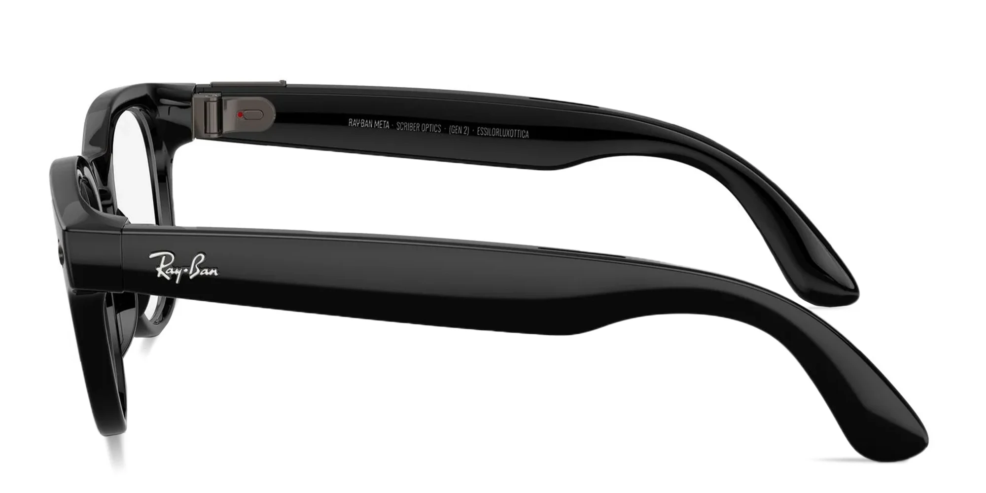 Shop Ray-Ban Meta Scriber Optics Unisex Panthos Eyeglasses in Black online.