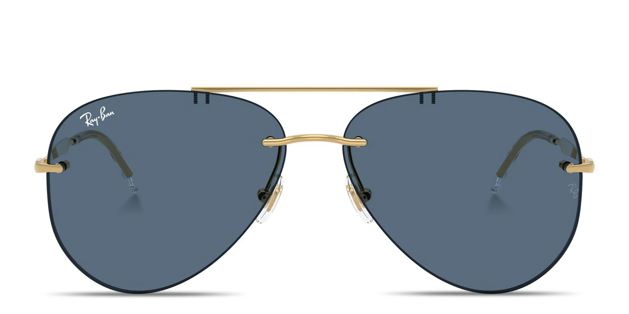 تسوق Engraved Logo Unisex Rimless Pilot Sunglasses راي بان بلون Arista أونلاين.