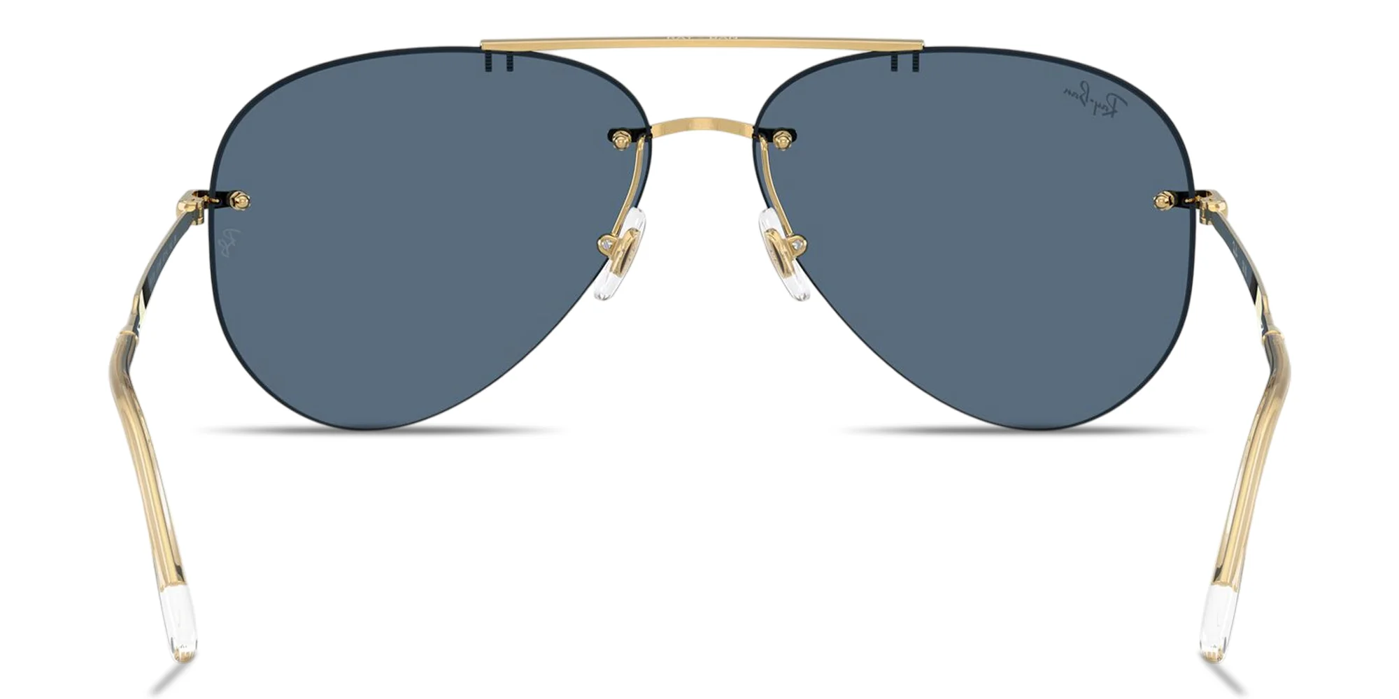 تسوق Engraved Logo Unisex Rimless Pilot Sunglasses راي بان بلون Arista أونلاين.