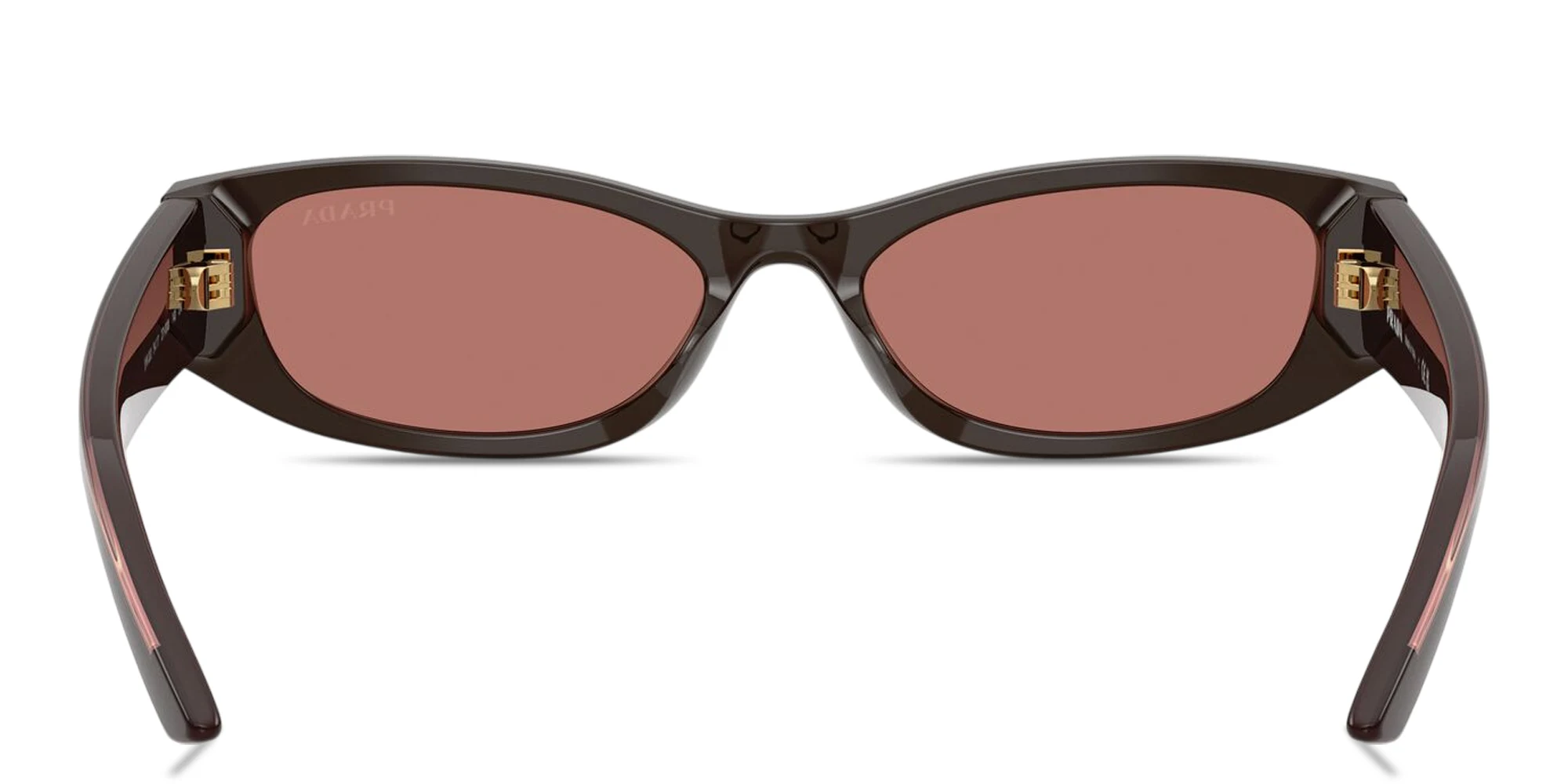 Shop PRADA Logo Signature Cat-Eye Sunglasses in Cigar online.