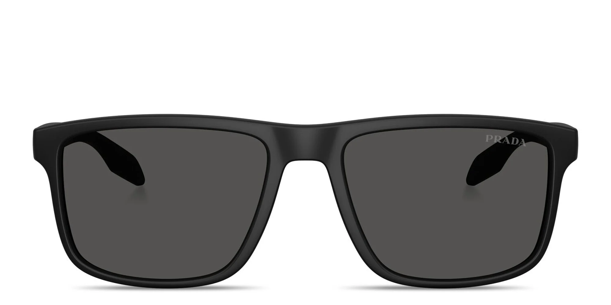 Shop Prada Linea Rossa Logo Lettering Pillow Sunglasses in Black online.