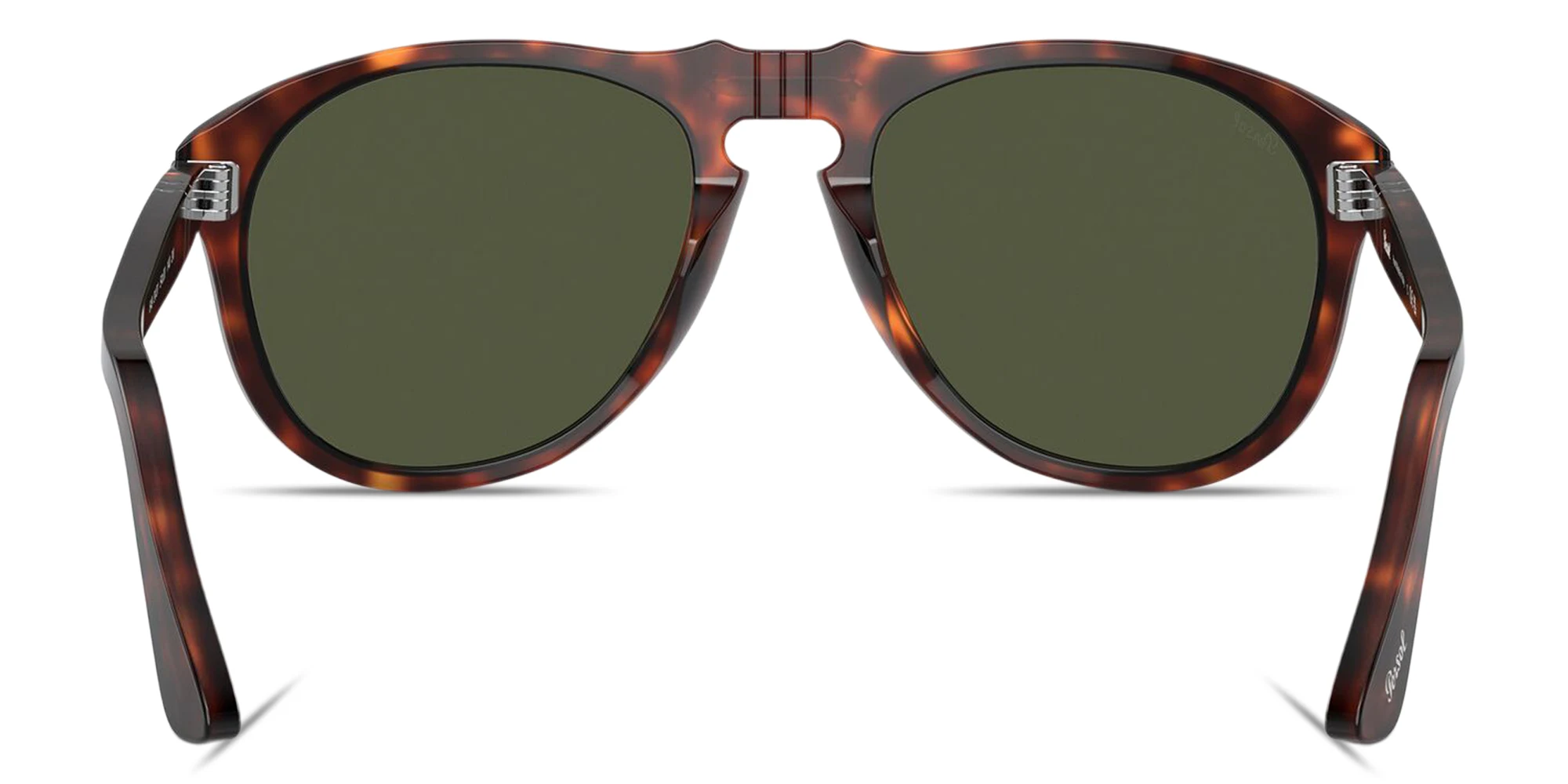 Shop PERSOL Arrow Logo Pilot Sunglasses in Havana online.