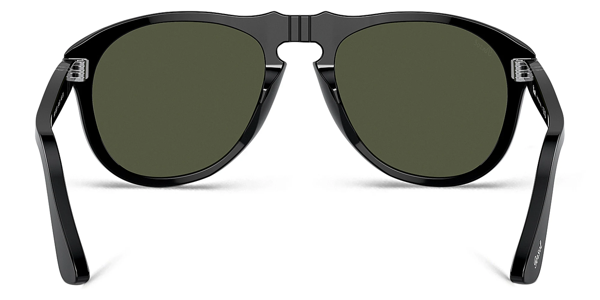 Shop PERSOL Pilot Sunglasses in Black online.