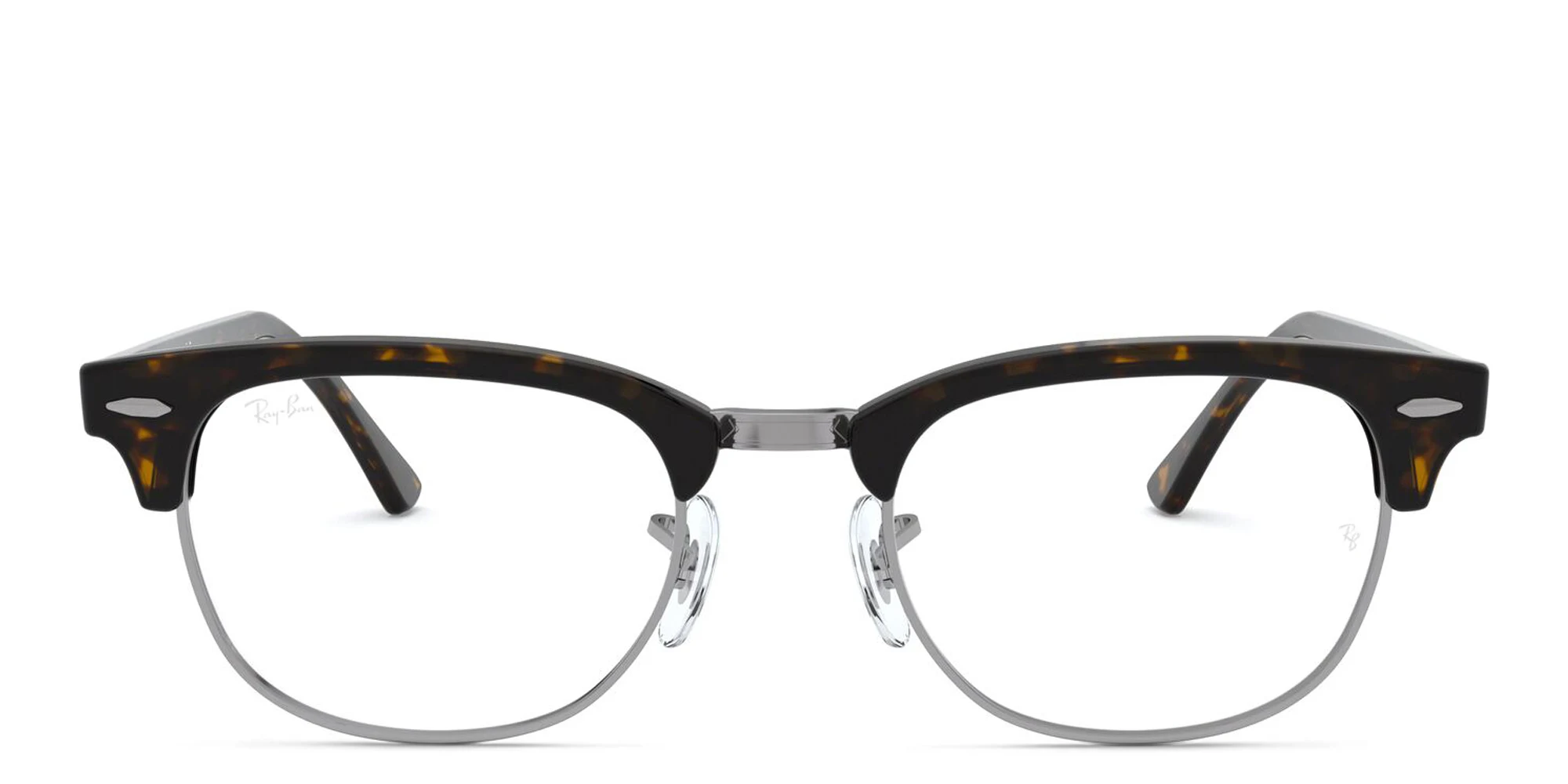 Shop Ray-Ban Clubmaster Optics Square Eyeglasses in Dark Havana online.