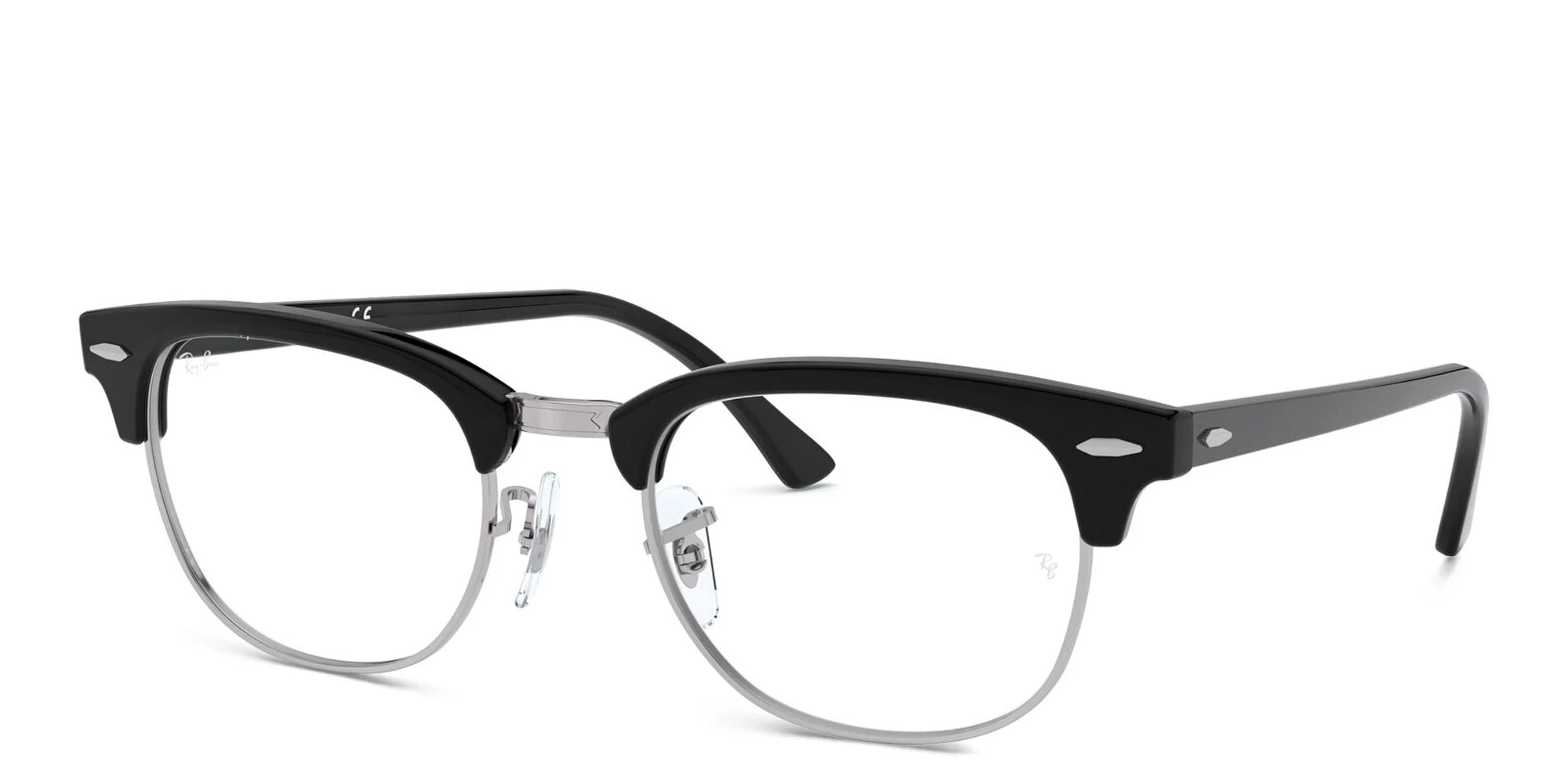 Shop Ray-Ban Clubmaster Optics Square Eyeglasses in Black online.
