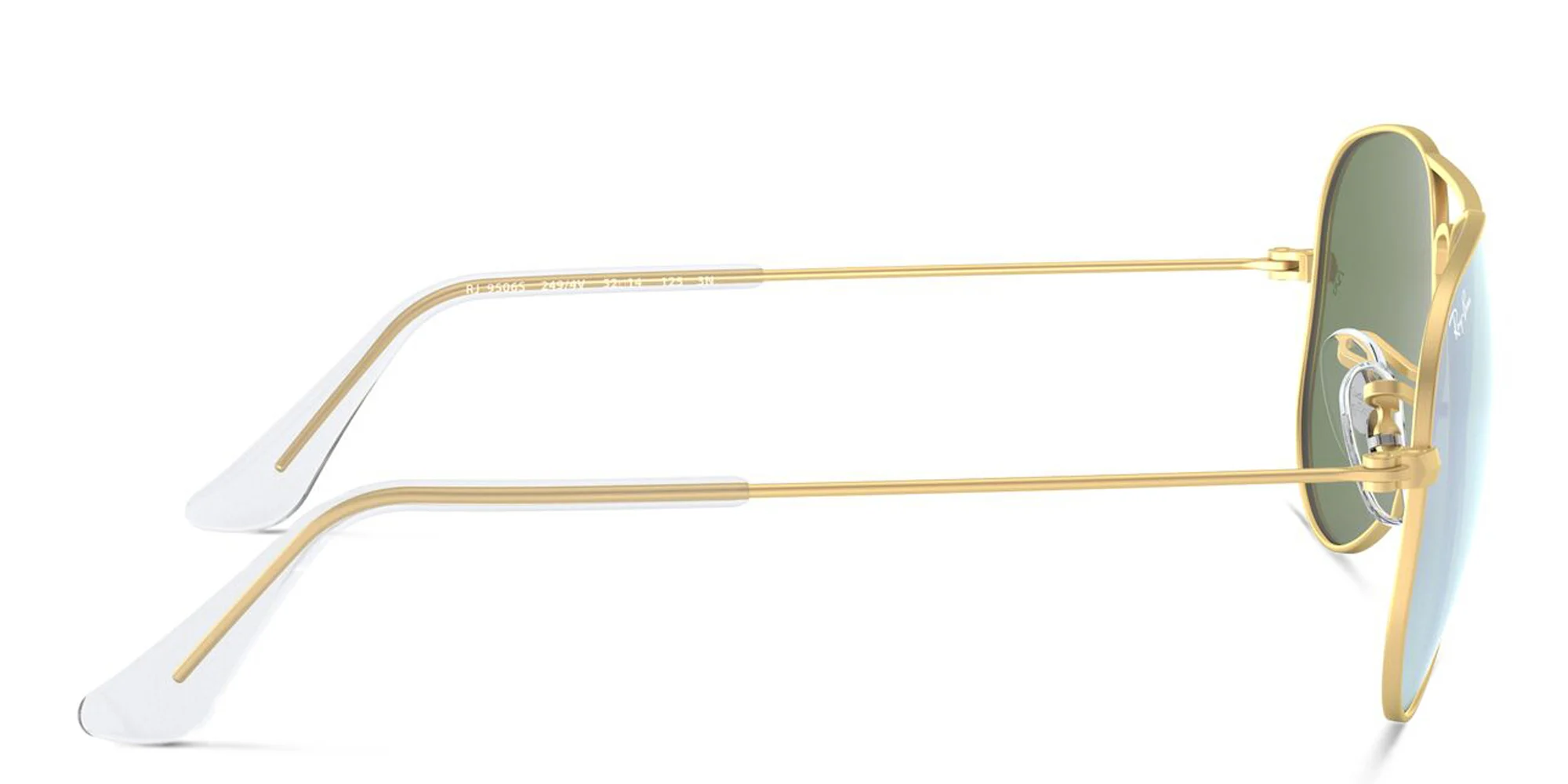 Shop Ray-Ban Junior Kids Pilot Sunglasses in Metal in Gold online.
