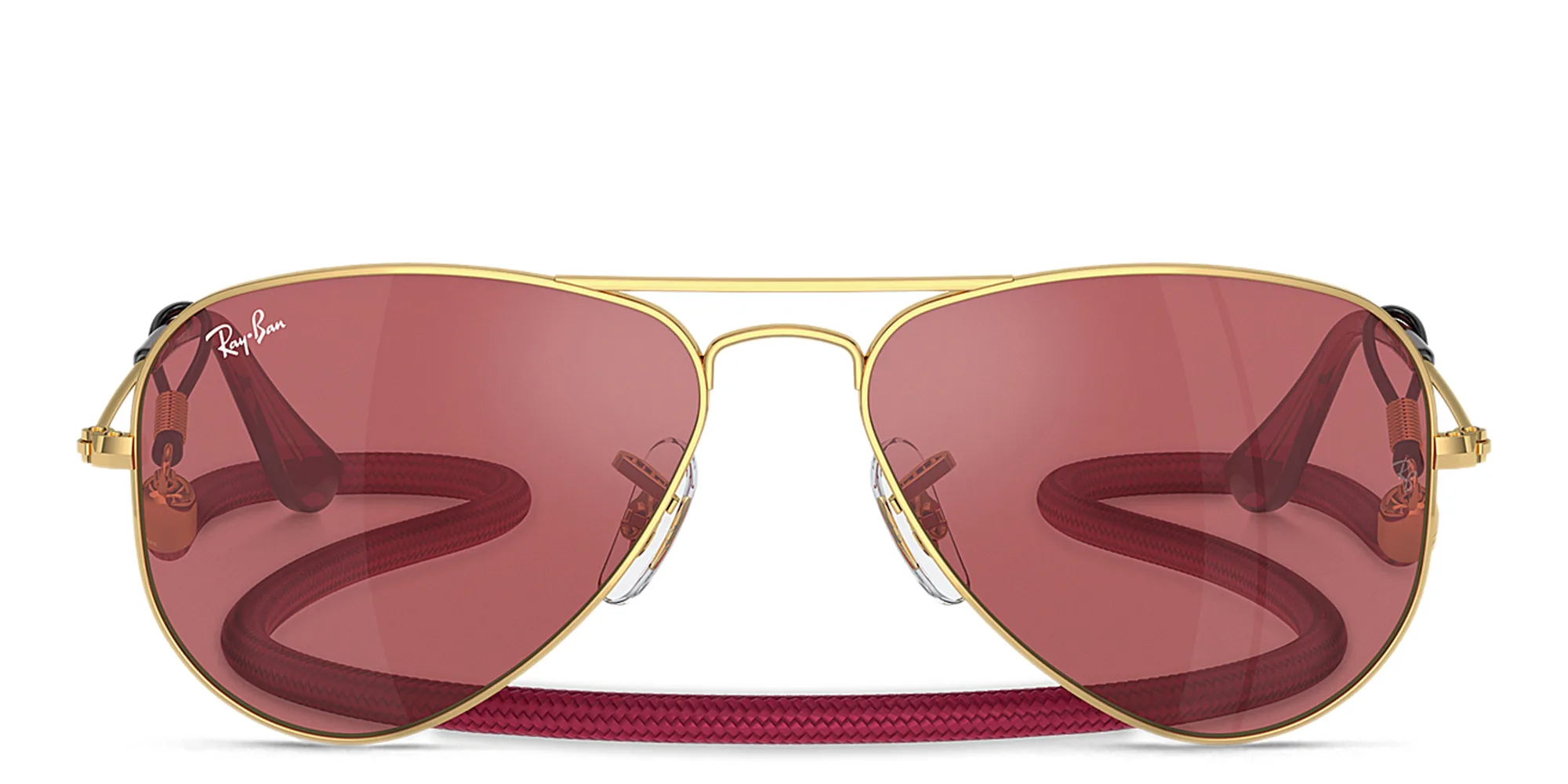 تسوق نظارات شمسية طراز بايلوت للأطفال راي بان جونيور بلون ذهبي أونلاين.