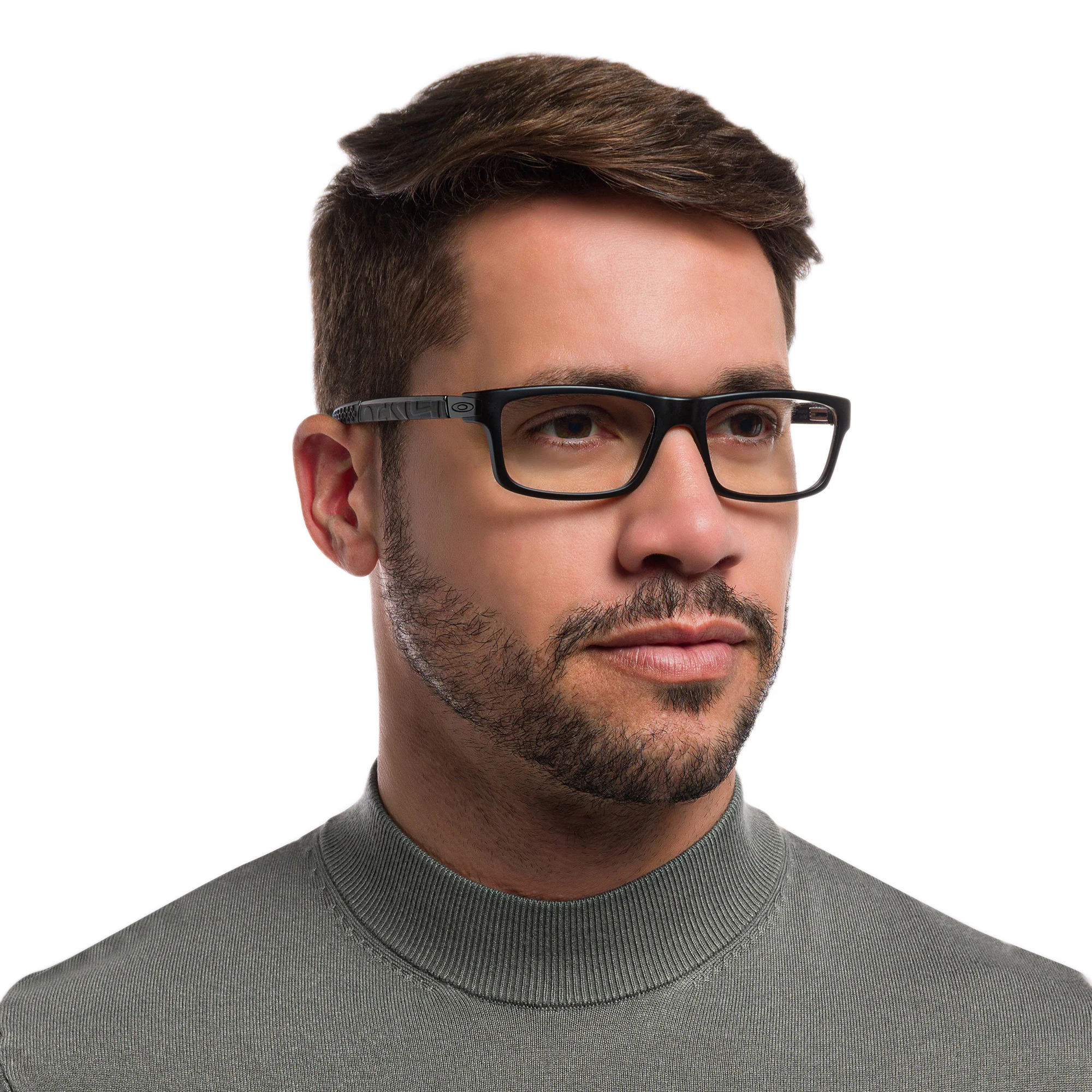 Shop Oakley Currency™ Rectangle Eyeglasses in Satin Black online.