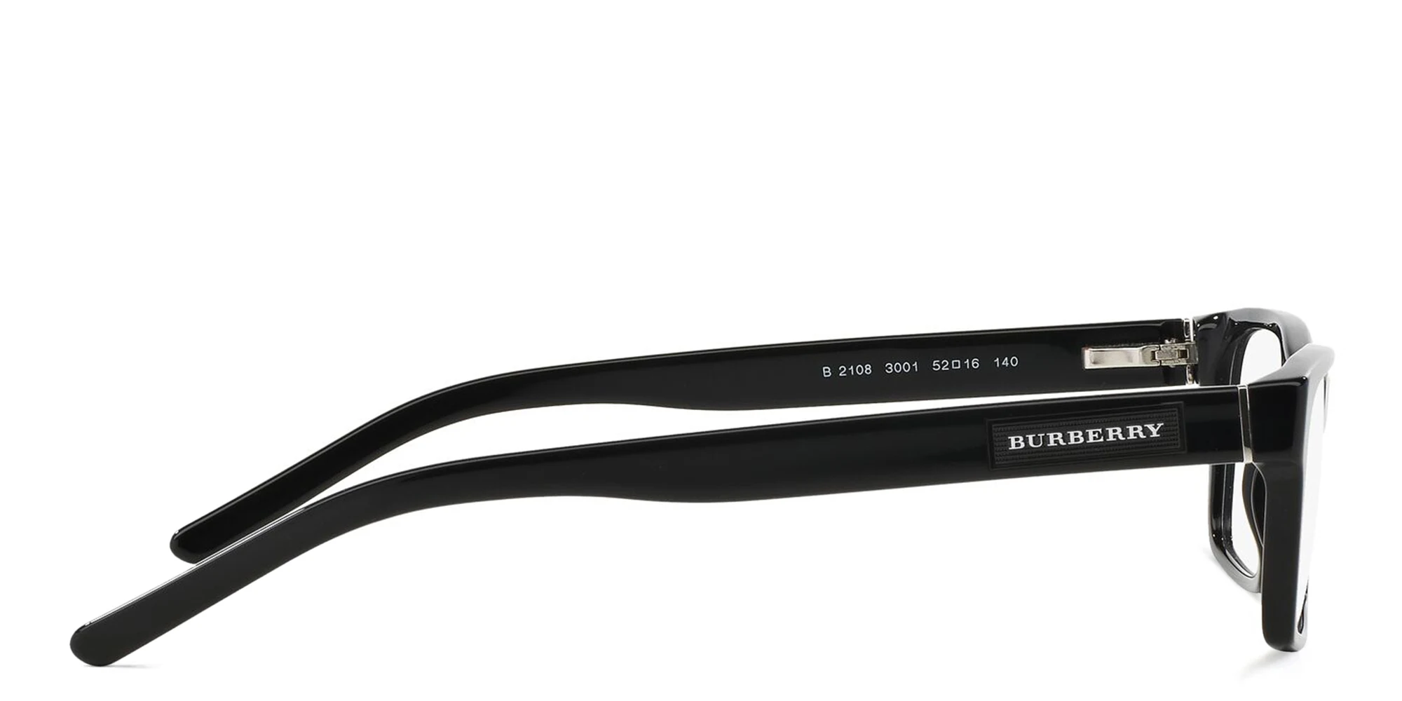 Shop BURBERRY Rectangle Eyeglasses in Black online.