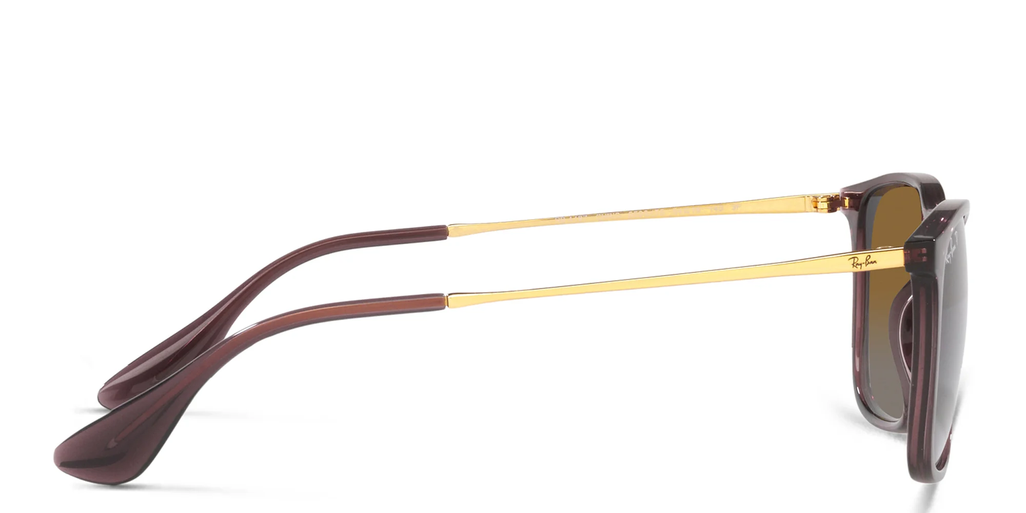 Shop Ray-Ban Chris Square Sunglasses in Transparent Brown online.