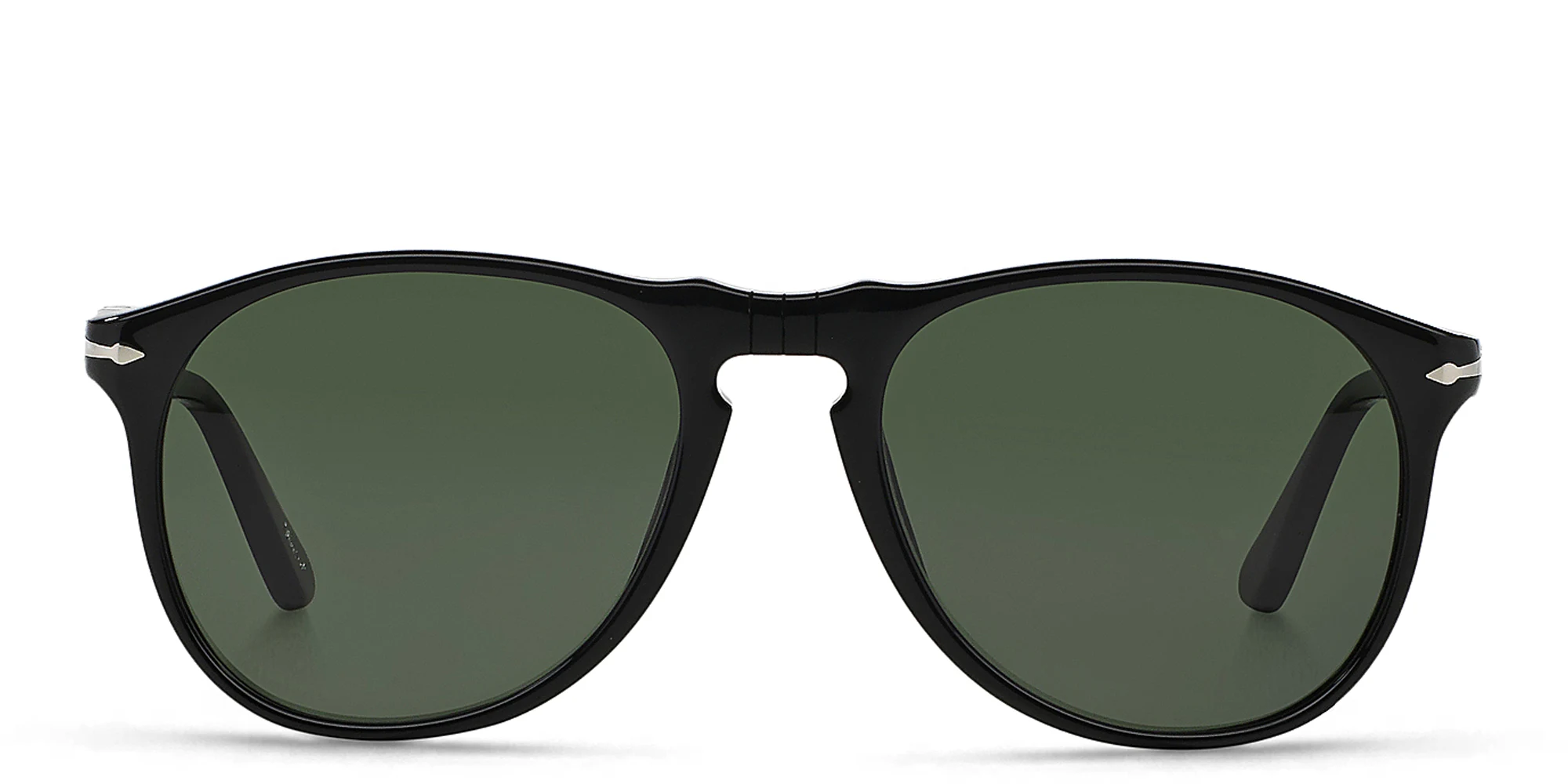 Shop PERSOL Pilot Sunglasses in Black online.