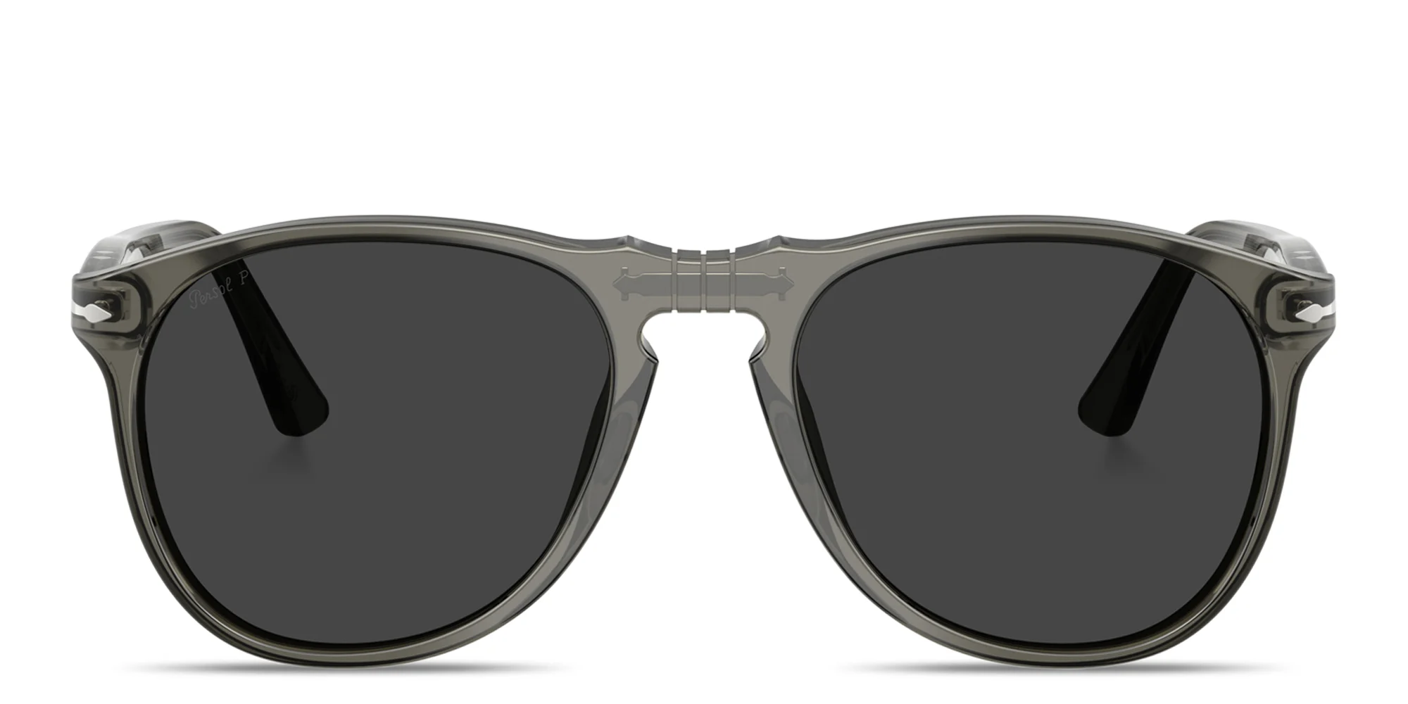 Shop PERSOL Arrow Emblem Pilot Sunglasses in Smoke online.
