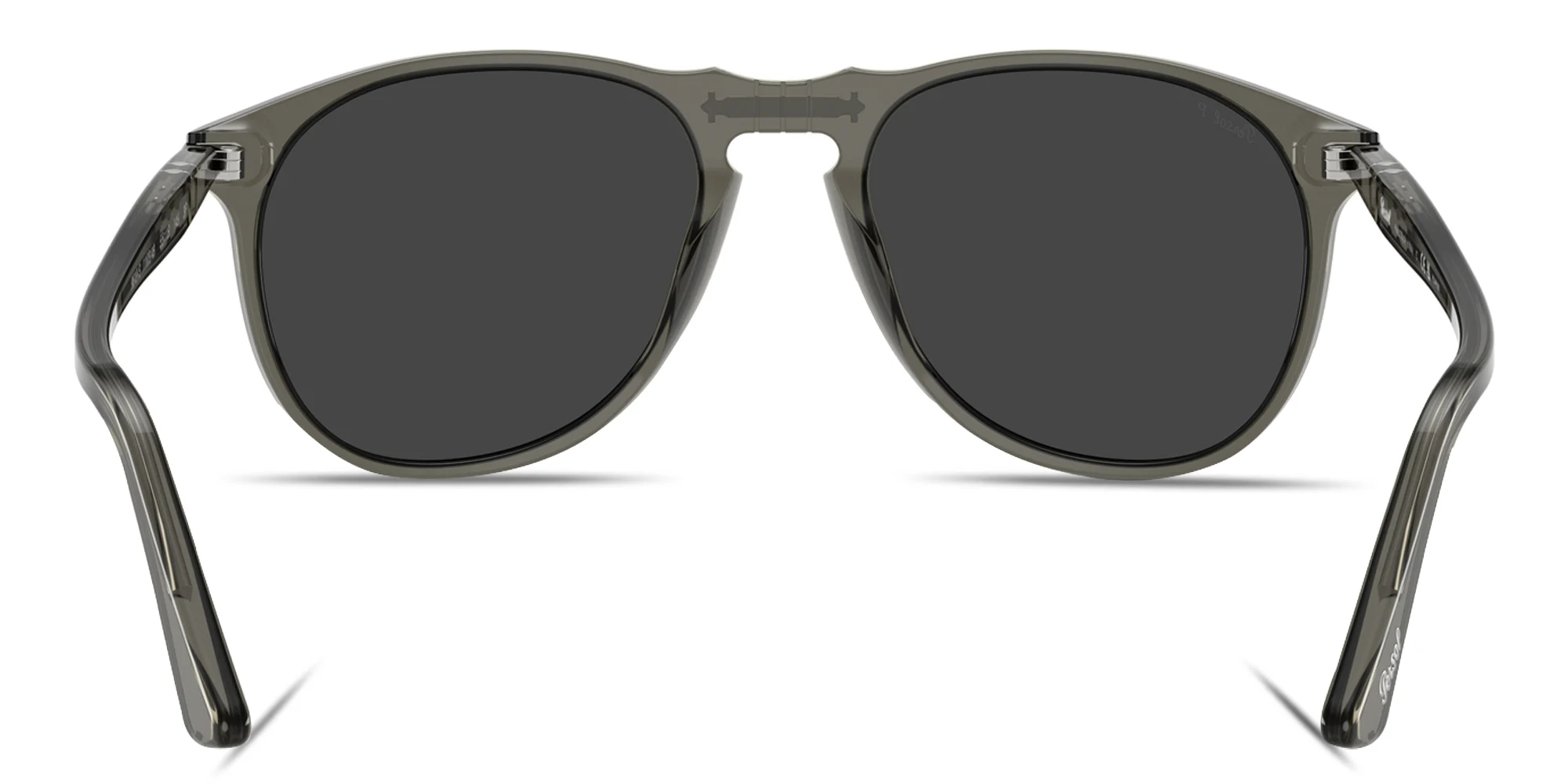 Shop PERSOL Arrow Emblem Pilot Sunglasses in Smoke online.