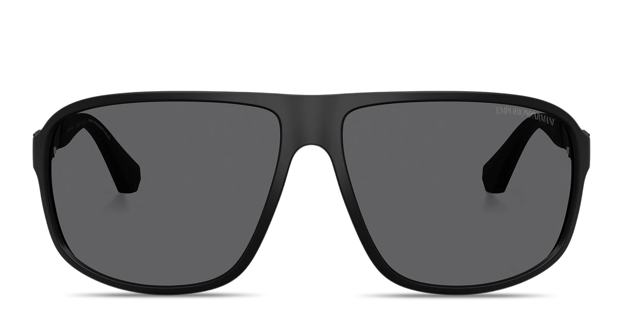 Shop Emporio Armani Eagle Logo Square Sunglasses in Black online.