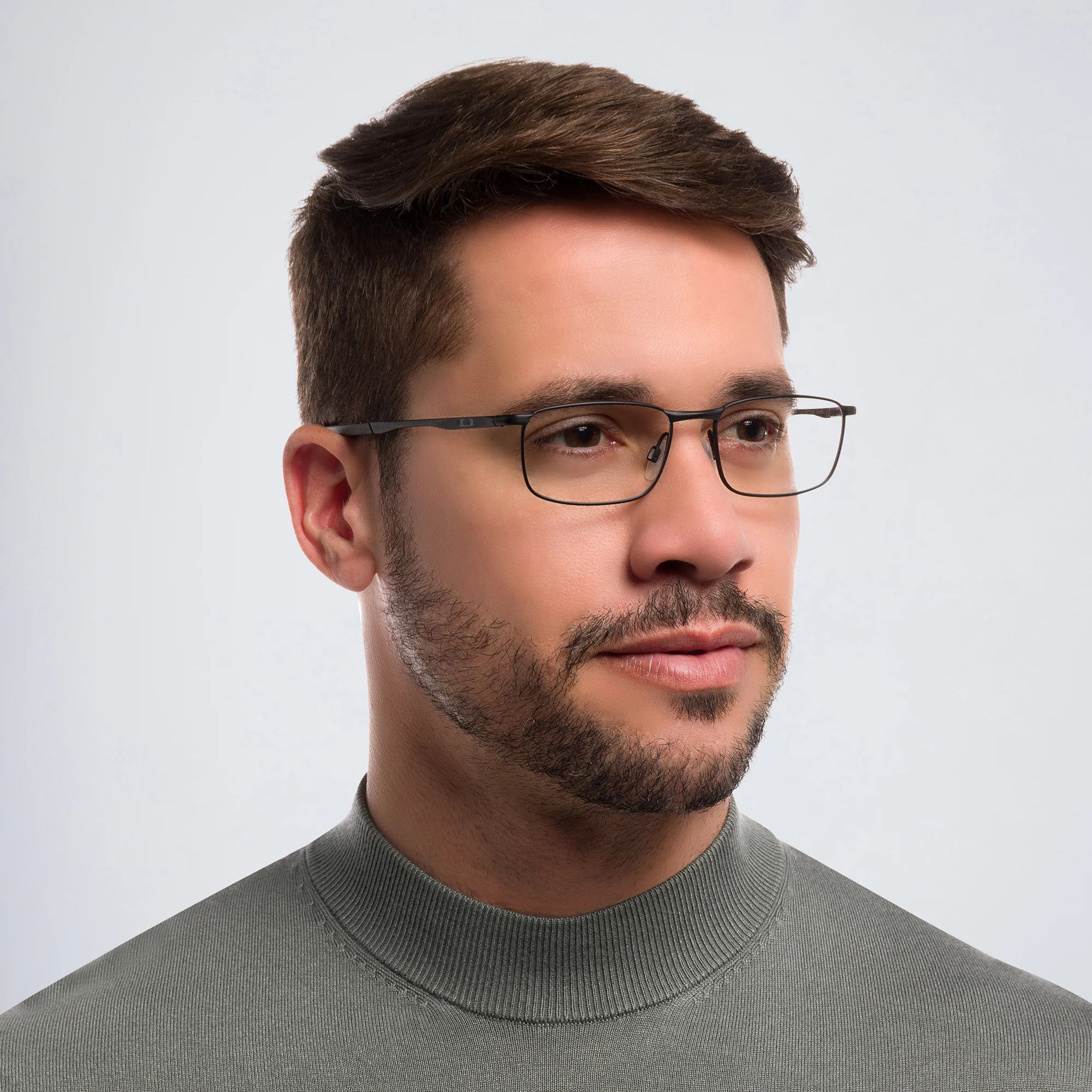 Shop Oakley Barrelhouse™ Rectangle Eyeglasses in Matte Black online.