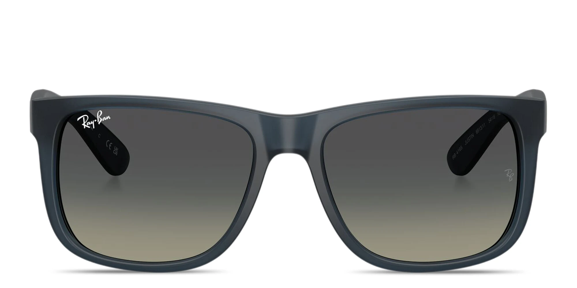 Shop Ray-Ban Justin Square Sunglasses in Rubber Blue online.