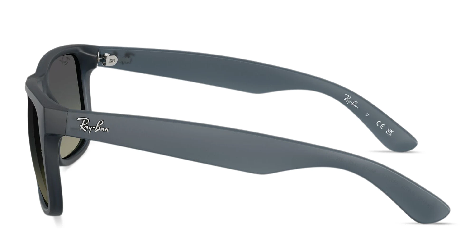 Shop Ray-Ban Justin Square Sunglasses in Rubber Blue online.