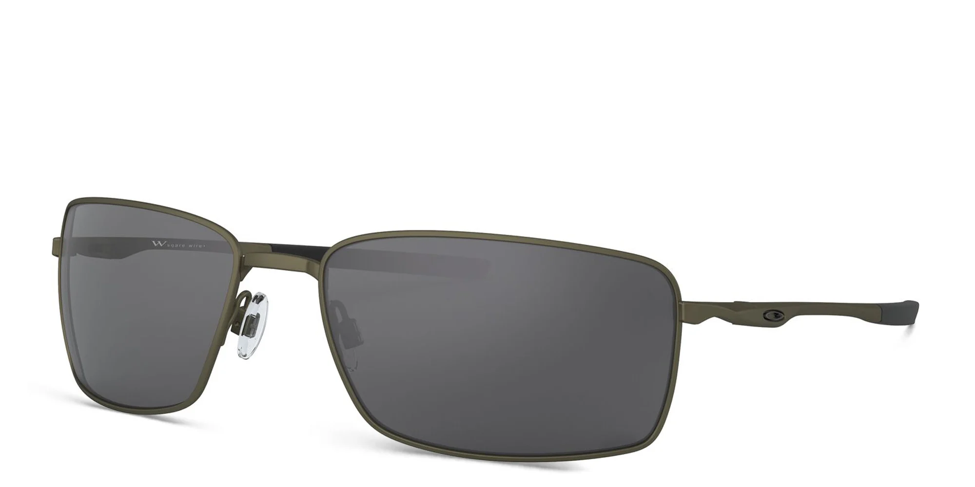 Shop Oakley Square Wire™ Rectangle Sunglasses in Carbon online.