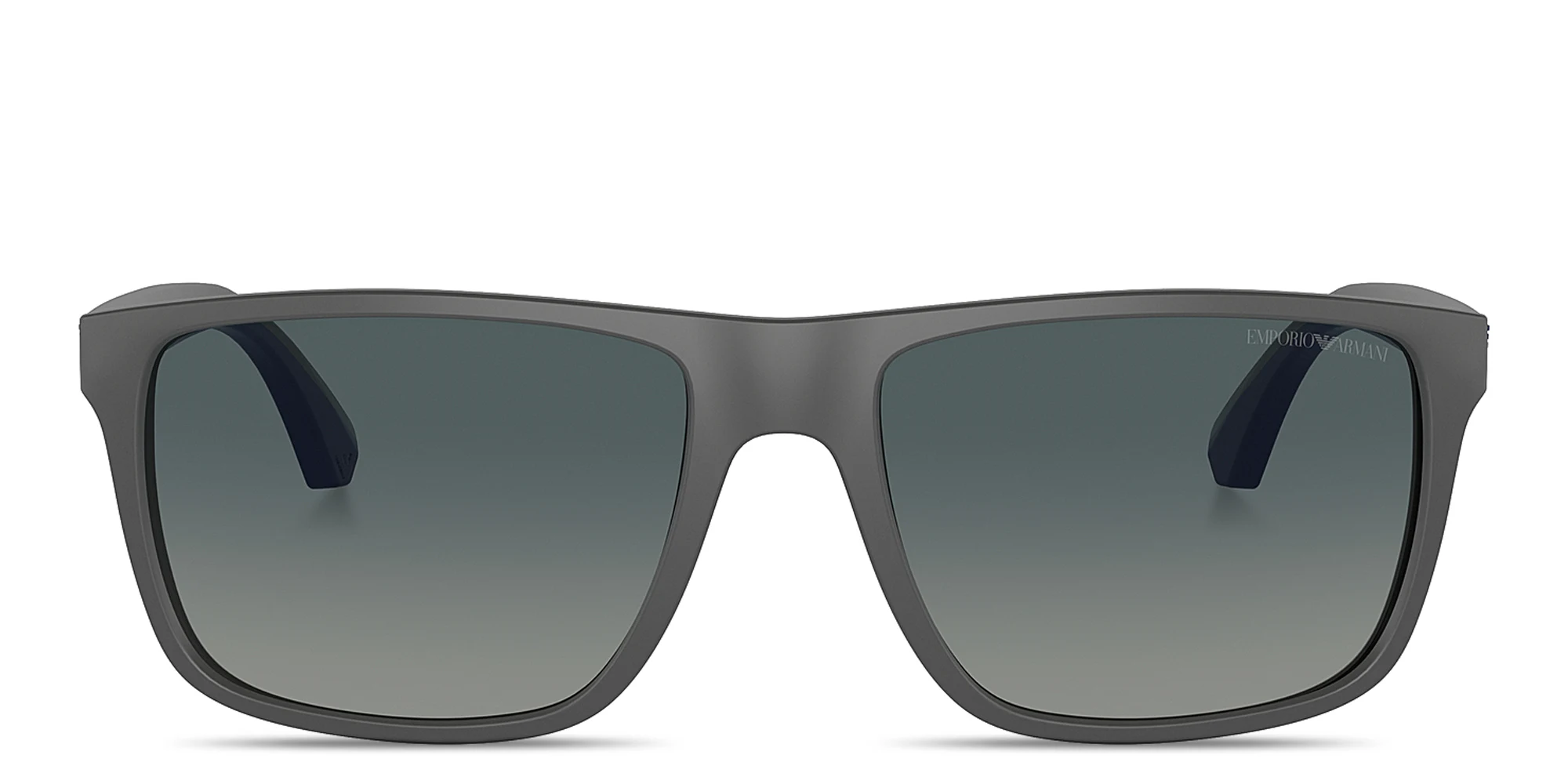 Shop Emporio Armani Logo Square Sunglasses in Grey online.