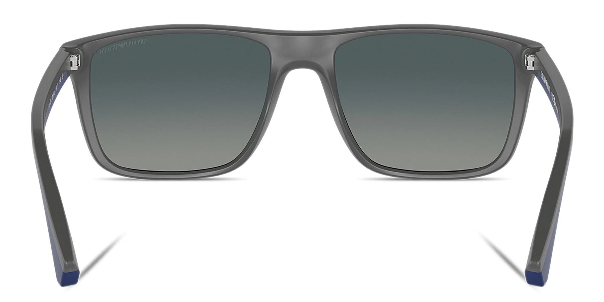 Shop Emporio Armani Logo Square Sunglasses in Grey online.