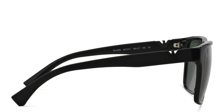 Shop Emporio Armani Unisex Square Sunglasses in Black online.