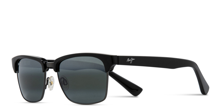 Shop Maui Jim Kawika Unisex Rectangle Sunglasses in Black online.