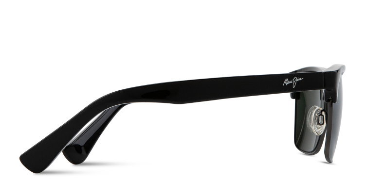 Shop Maui Jim Kawika Unisex Rectangle Sunglasses in Black online.