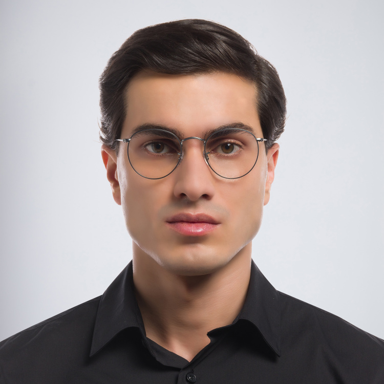 Shop Ray-Ban Round Metal Optics Eyeglasses in Silver online.