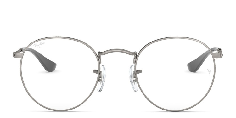 Shop Ray-Ban Round Metal Optics Eyeglasses in Silver online.