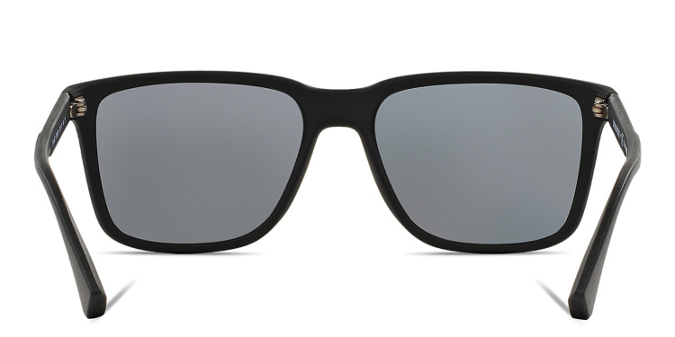 Shop Emporio Armani Square Sunglasses in Black online.