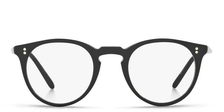 Shop OLIVER PEOPLES Round Eyeglasses in Black online.