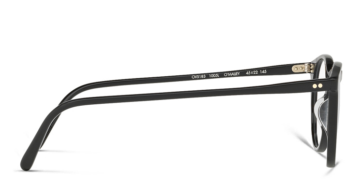 Shop OLIVER PEOPLES Round Eyeglasses in Black online.