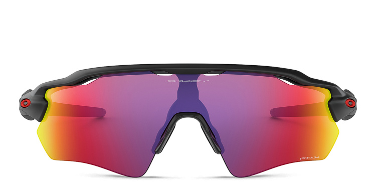 Shop Oakley Half-Rim Mask Sunglasses in Black online.
