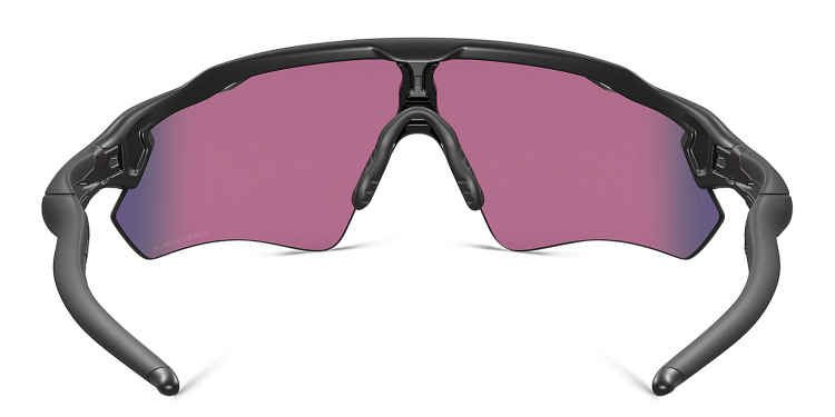 Shop Oakley Half-Rim Mask Sunglasses in Black online.