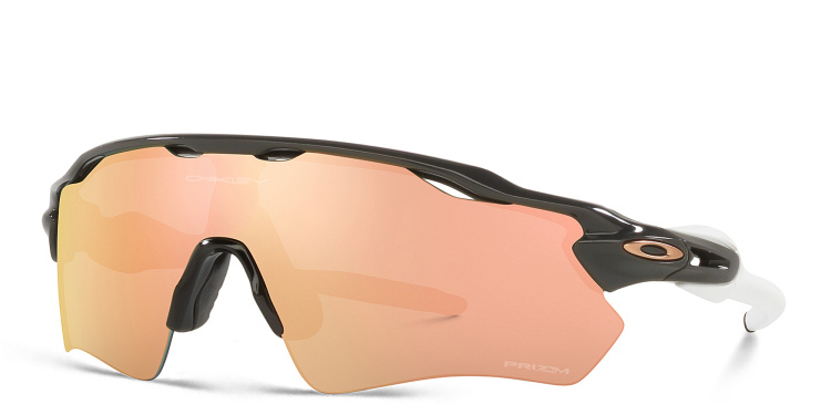 Shop Oakley Radar EV Path Half-Rim Mask Sunglasses in Black online.