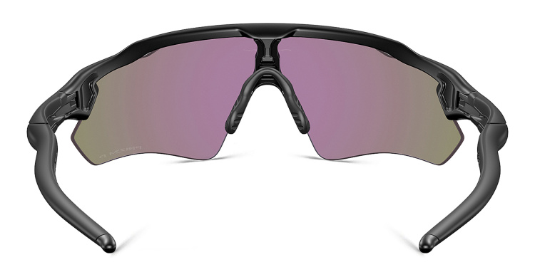 Shop Oakley Half-Rim Wide Mask Sunglasses in Black online.