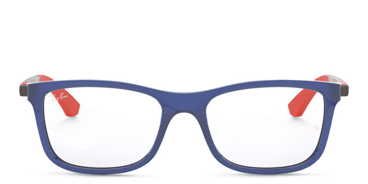 Shop Ray-Ban Junior Kids Square Eyeglasses in Blue online.