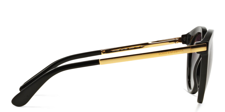 Shop Dolce & Gabbana Round Sunglasses in Black online.