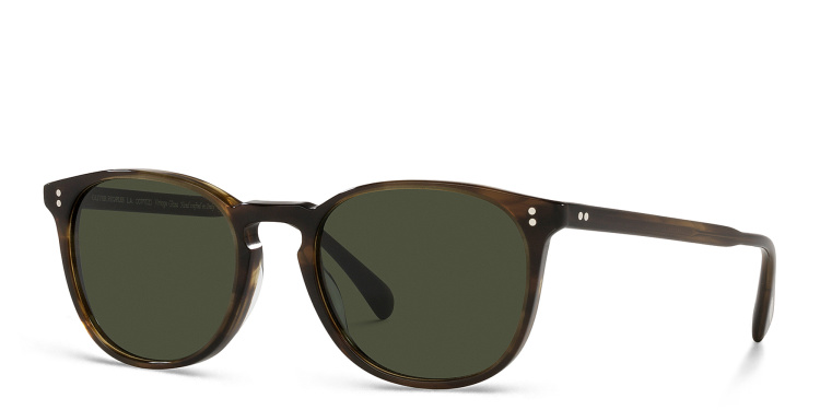 Shop OLIVER PEOPLES Unisex Round Sunglasses in Tortoise online.