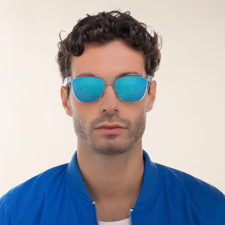 Shop Oakley Frogskin Square Sunglasses in Clear online.