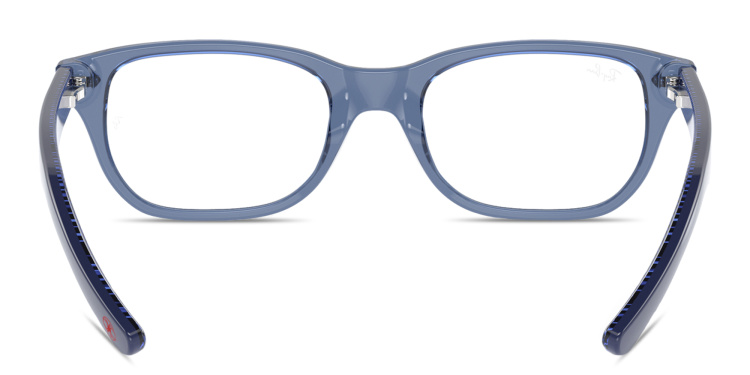 Shop Ray-Ban Junior Logo Kids Rectangle Eyeglasses in Blue online.