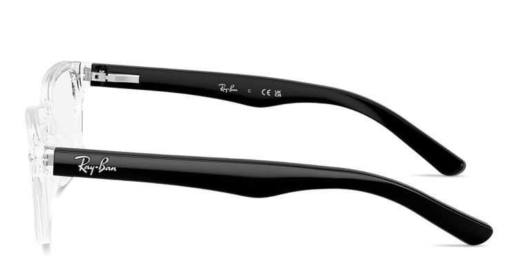 Shop Ray-Ban Junior Optics Kids Square Eyeglasses in Clear online.