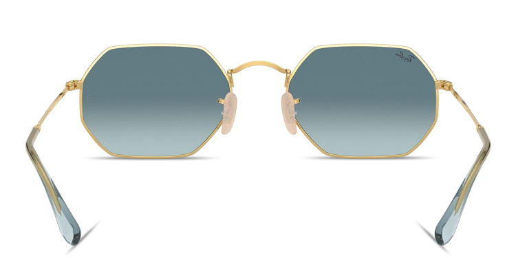 Shop Ray-Ban Octagonal Classic Unisex Sunglasses in Gold online.