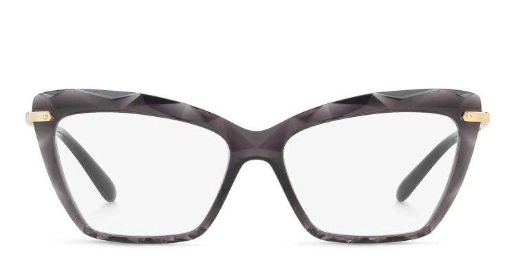 Shop Dolce & Gabbana Cat Eye Eyeglasses in Grey online.